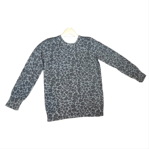 Equipment Rei Leopard Print Cotton & Cashmere Sweater Women's size S NWT - Picture 3 of 11
